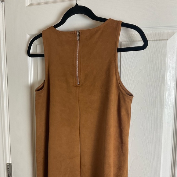 Forever21 Faux Suede brown mini Dress size small - Picture 5 of 7